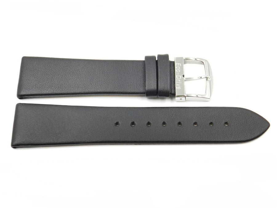 Genuine Citizen Eco-Drive Black 21mm Smooth Leather Watch Strap image