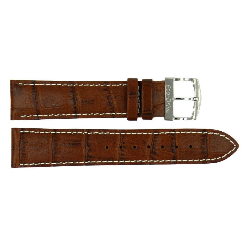 Genuine Citizen Eco-Drive Light Brown Alligator Grain 20mm Watch Strap image