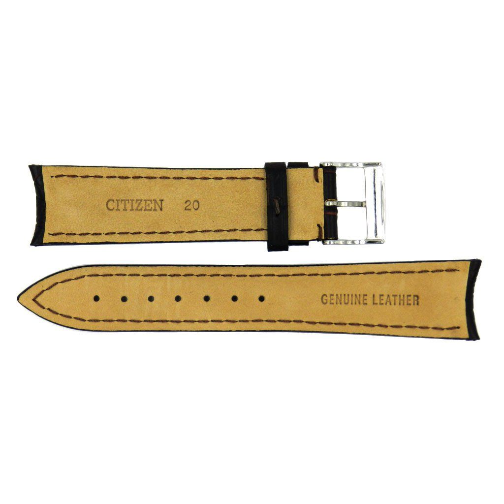 Genuine Citizen Eco-Drive Brown Alligator Grain 20mm Watch Strap image