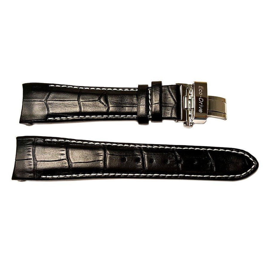 Genuine Citizen Eco-Drive Alligator Grain Short 22mm Watch Strap image