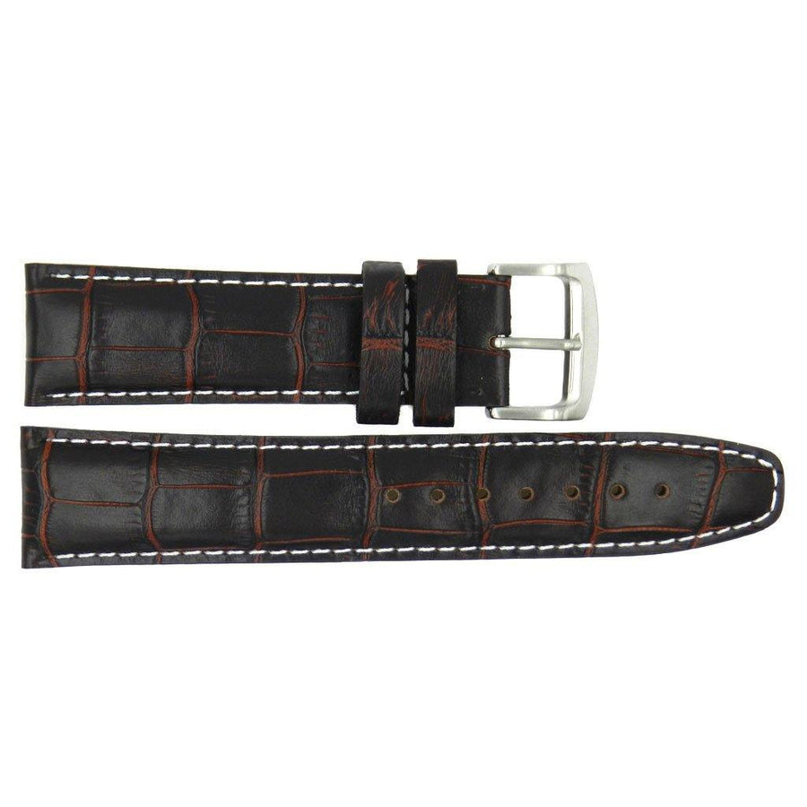 Genuine Citizen Eco-Drive Brown Alligator Grain 22mm Watch Strap image