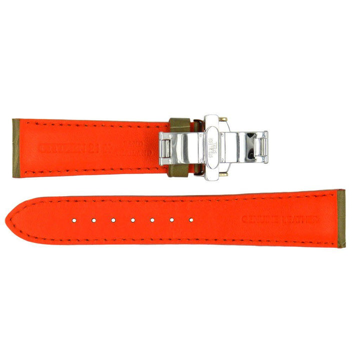 Genuine Citizen Eco-Drive Tan Alligator Grain 21mm Leather Watch Strap image