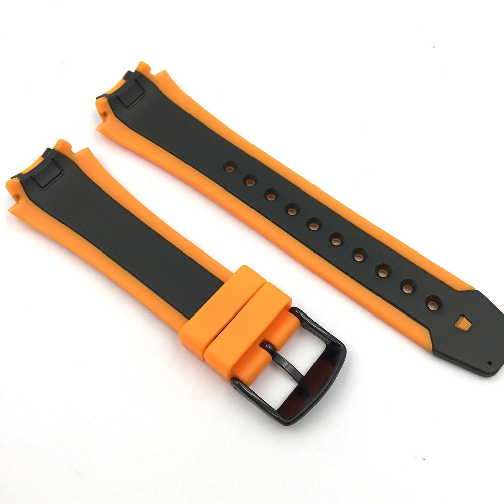 CITIZEN WATCH BAND ORANGE/BLACK RUBBER PART # 59-S52816 image