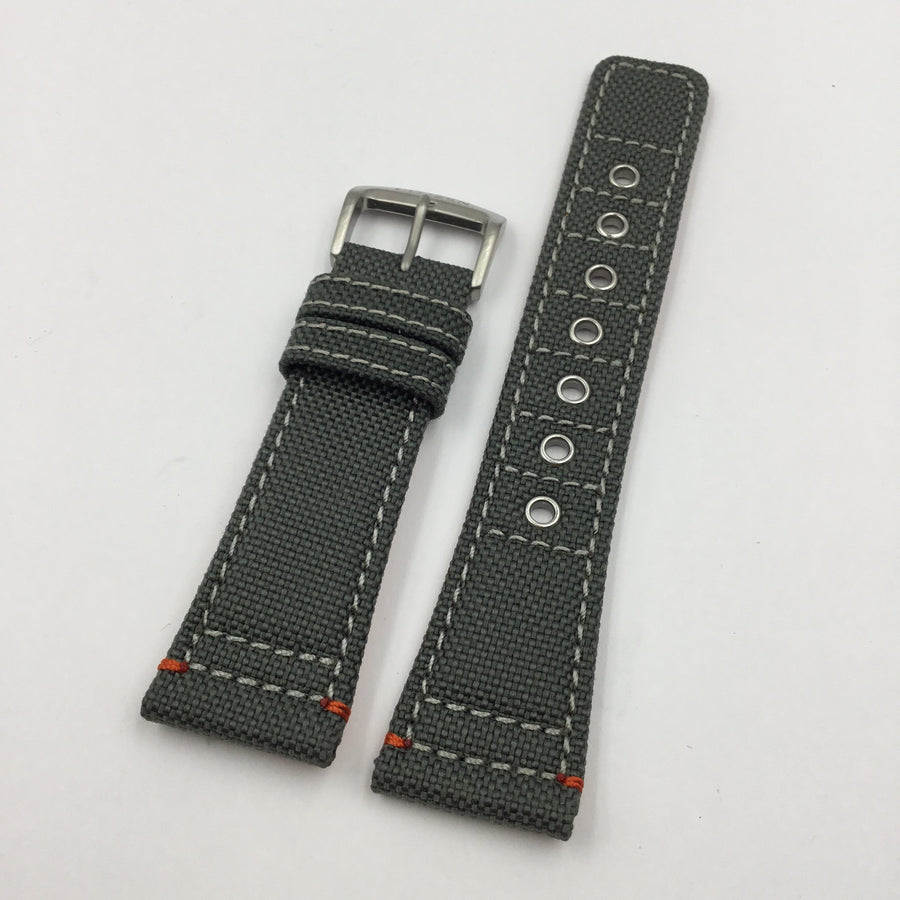 Genuine Citizen Dark Gray Water Resistant Leather 24mm Watch Strap image