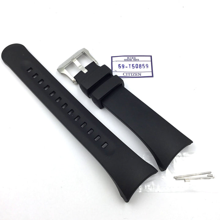 CITIZEN WATCH STRAP BLACK RUBBER PART # 59-T50860 image