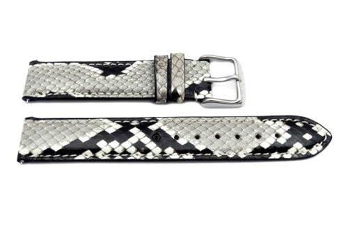 Hadley Roma Genuine Python Glossy Watch Band