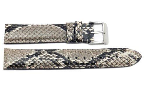 Hadley Roma Genuine Python Skin Natural Watch Band