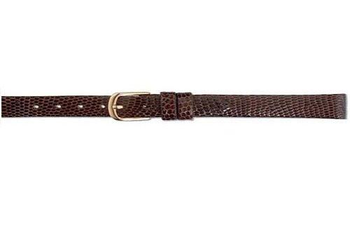 Hadley Roma Brown Genuine Java Lizard Flat Ladies Watch Strap