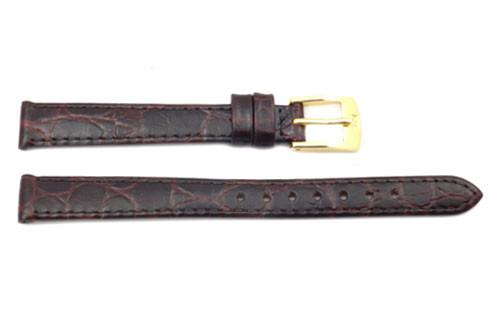 ZRC Genuine Leather Crocodile Grain Waterproof Anti-Allergic Watch Strap image