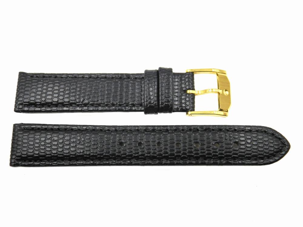 Genuine Movado Black Lizard Grain 15mm Short Watch Strap image