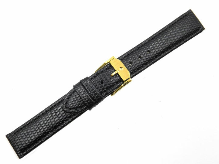 Genuine Movado Black Lizard Grain 15mm Short Watch Strap image