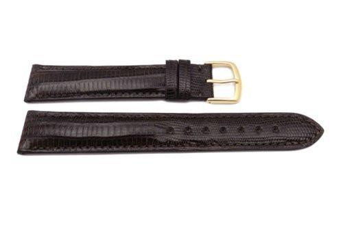 Hadley Roma Glossy Genuine Teju Lizard Watch Band