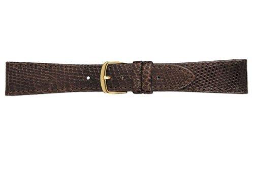 Hadley Roma Brown Genuine Lizard Flat Elegant Watch Strap