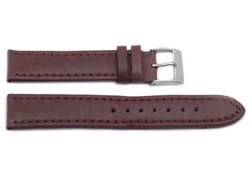 Hadley Roma Brown Smooth Sport Leather Watch Band