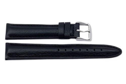 Genuine Textured Black Leather Watch Band