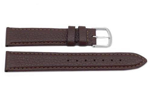 Genuine Textured Leather Brown Watch Strap