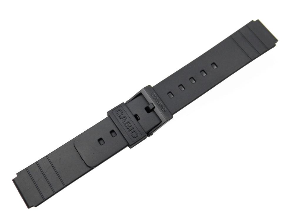 Genuine Casio Black Resin 19/16mm Watch Strap image