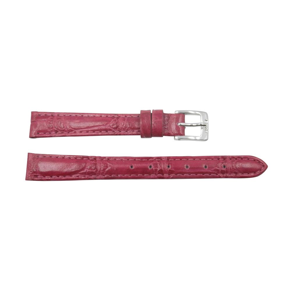 Genuine Leather Alligator Grain Hot Pink Watch Band image