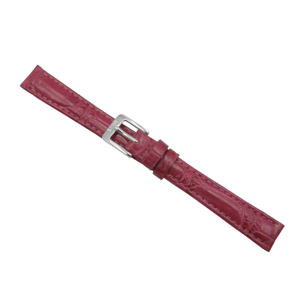 Genuine Leather Alligator Grain Hot Pink Watch Band image