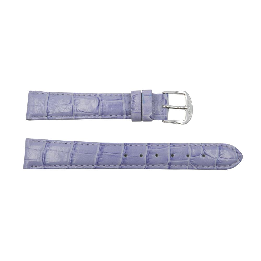 Genuine Leather Square Crocodile Grain Purple Watch Strap image