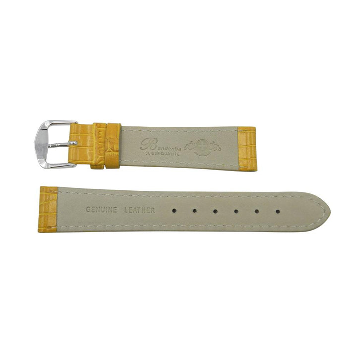 Genuine Leather Alligator Grain Yellow Watch Strap image