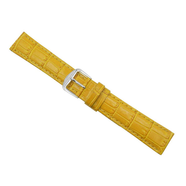 Genuine Leather Alligator Grain Yellow Watch Strap image