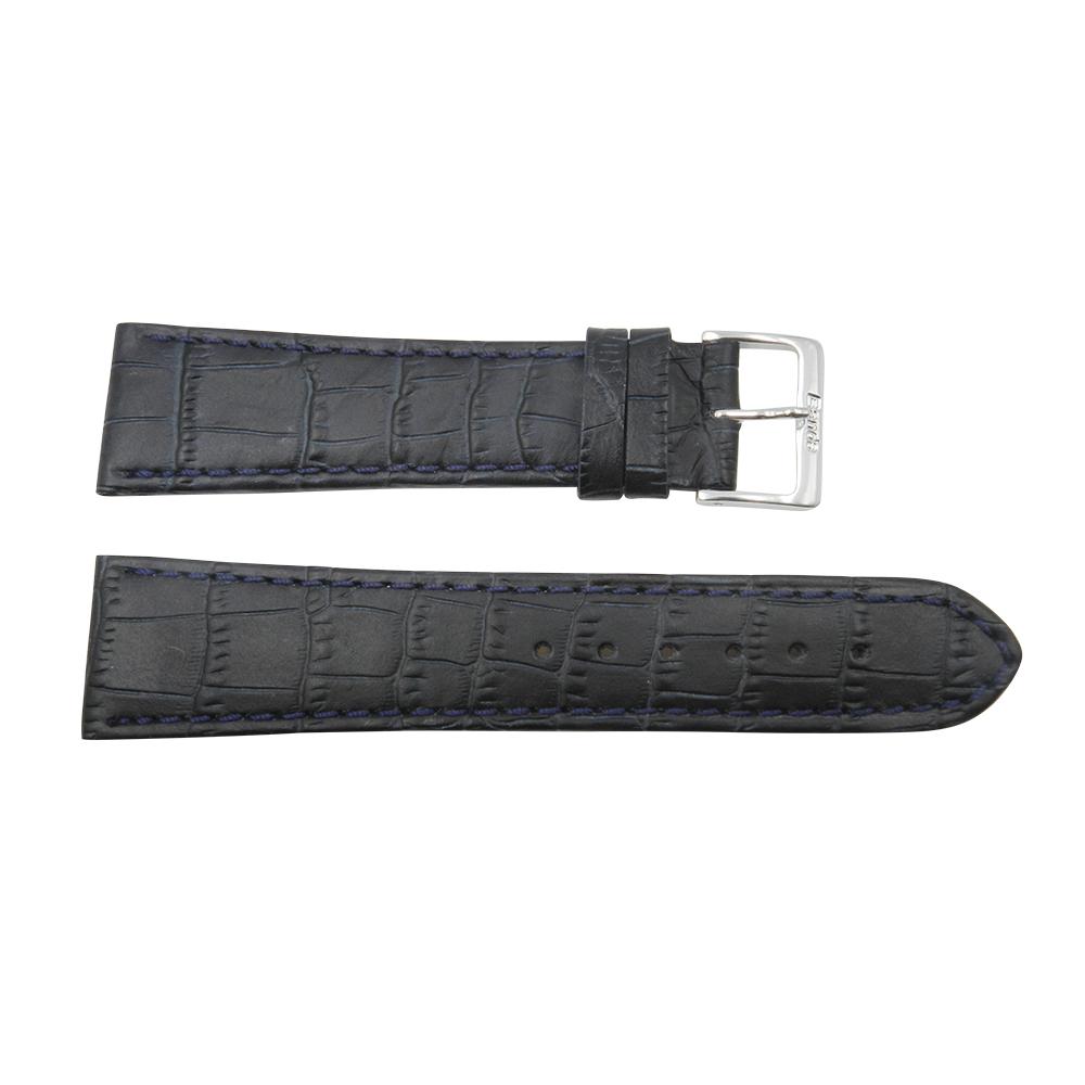 Genuine Leather Alligator Grain Blue Watch Band image