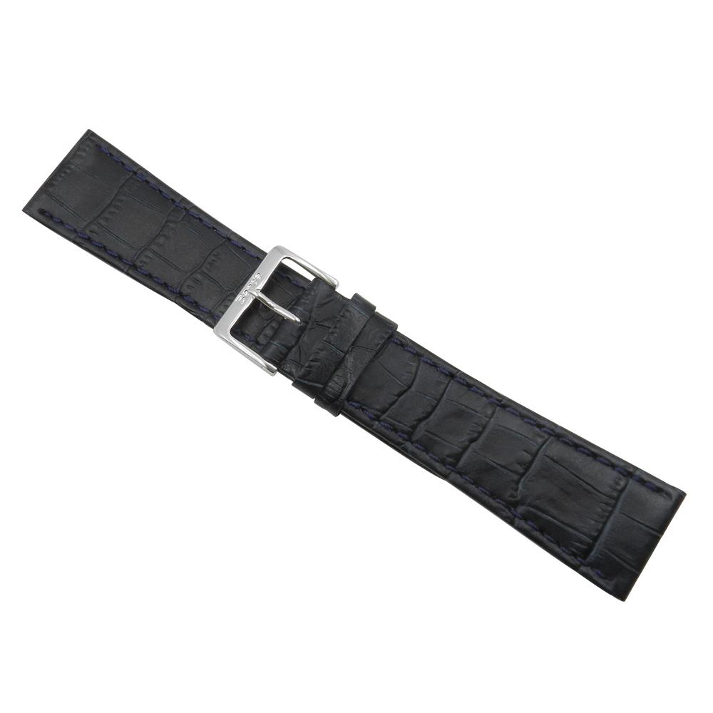 Genuine Leather Alligator Grain Blue Watch Band image