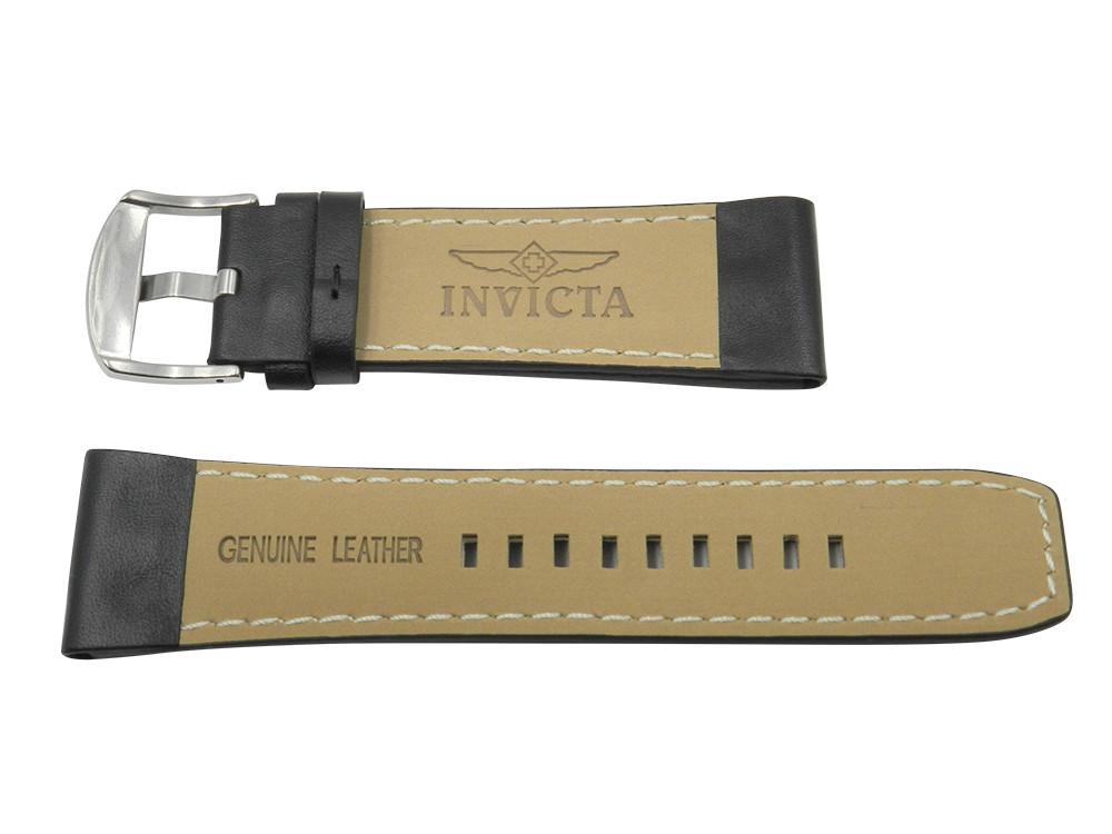 Genuine Invicta Men's Pro Diver 28mm Black Leather Watch Band image