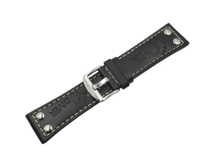 Genuine Invicta Men's Pro Diver 28mm Black Leather Watch Band image