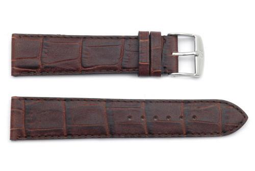 ZRC Genuine Handmade Calfskin Leather Crocodile Grain Watch Strap image