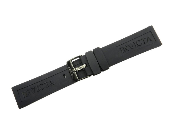 Genuine Invicta 22mm Black Rubber Signature Replacement Watch Band image