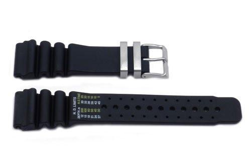 Genuine Citizen Black Rubber 24mm Watch Band