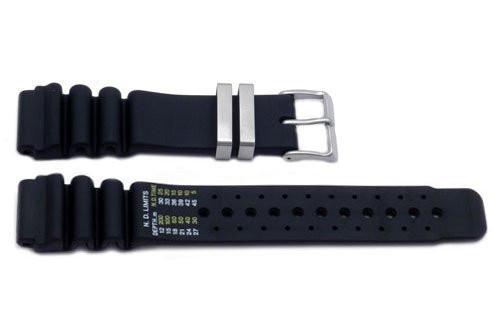 Genuine Rubber Black 20mm Watch Band