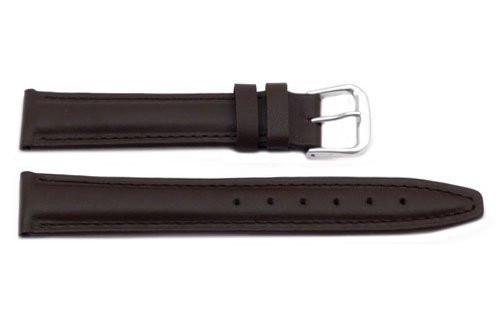 Genuine Leather Smooth Brown Watch Band