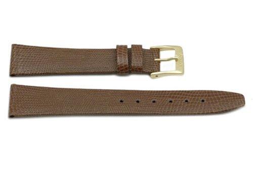 Genuine Leather Lizard Grain Light Brown Watch Band