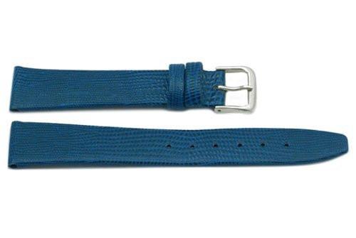 Genuine Leather Lizard Grain Light Blue Watch Strap