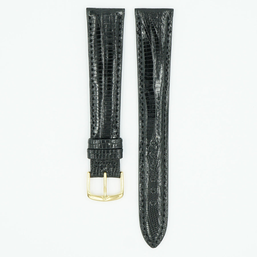 Teju Black Lizard Long Watch Strap image