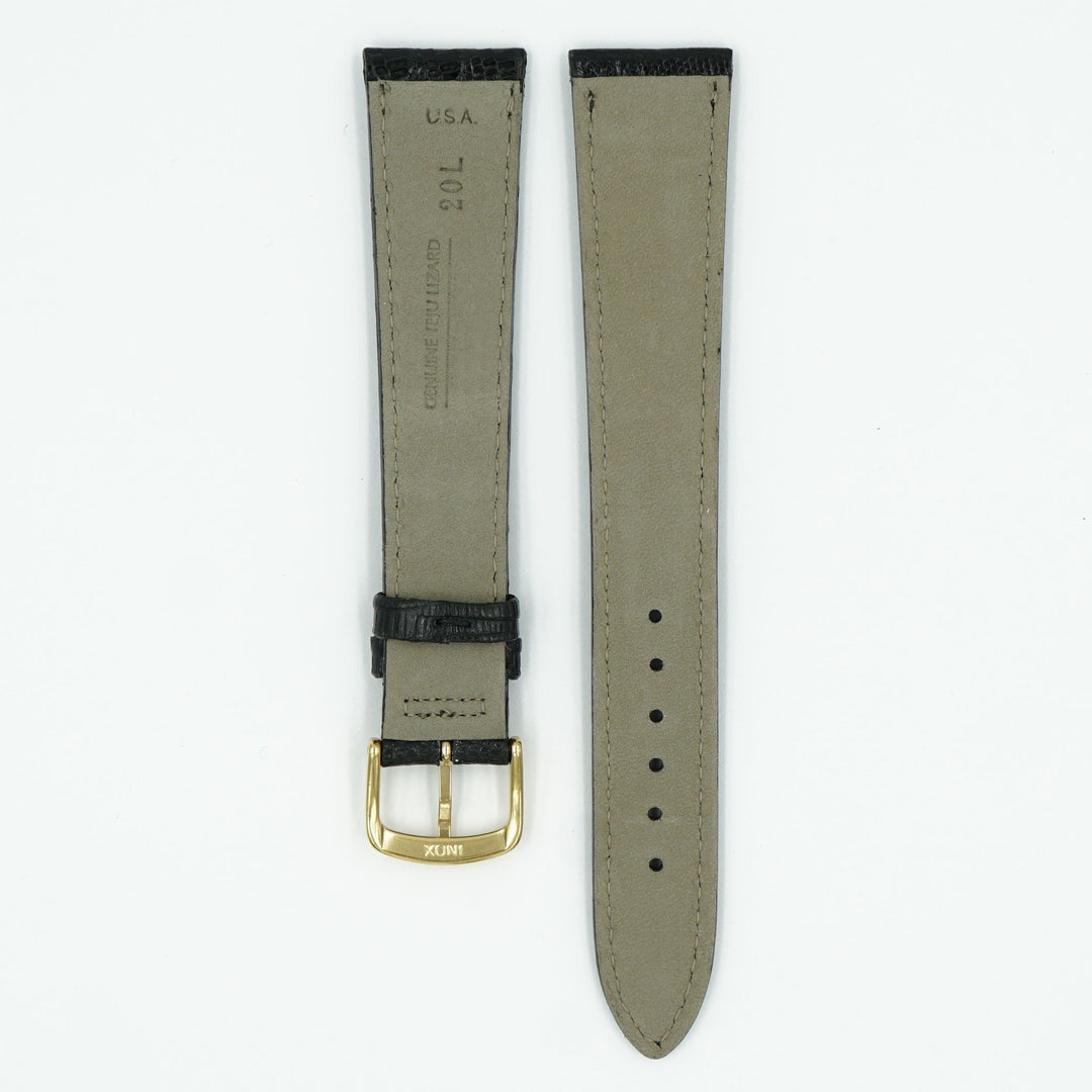 Teju Black Lizard Long Watch Strap image