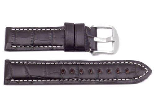 Hadley Roma Genuine Italian Calfskin Panerai Style Brown Watch Band