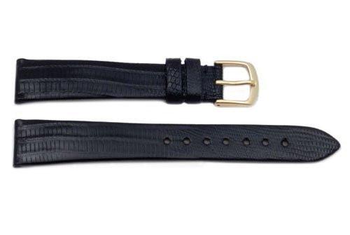 Hadley Roma Genuine Black Teju Lizard Watch Strap