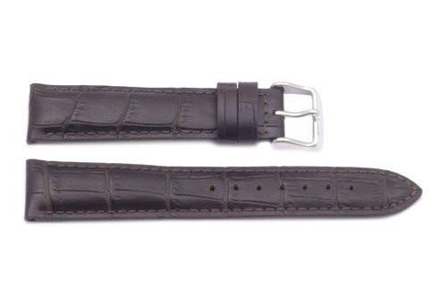 Hadley Roma Alligator Grain Brown Heavy Padded Long Watch Strap