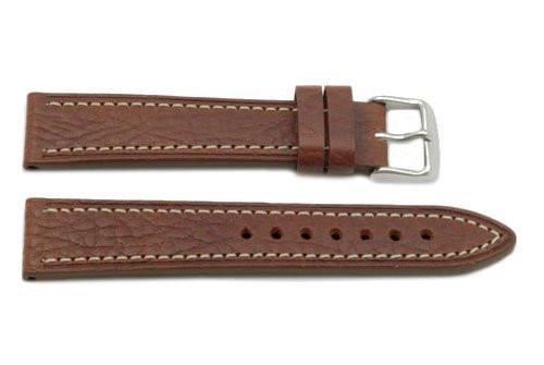 Hadley Roma Shrunken Textured Grain Honey Leather Watch Band