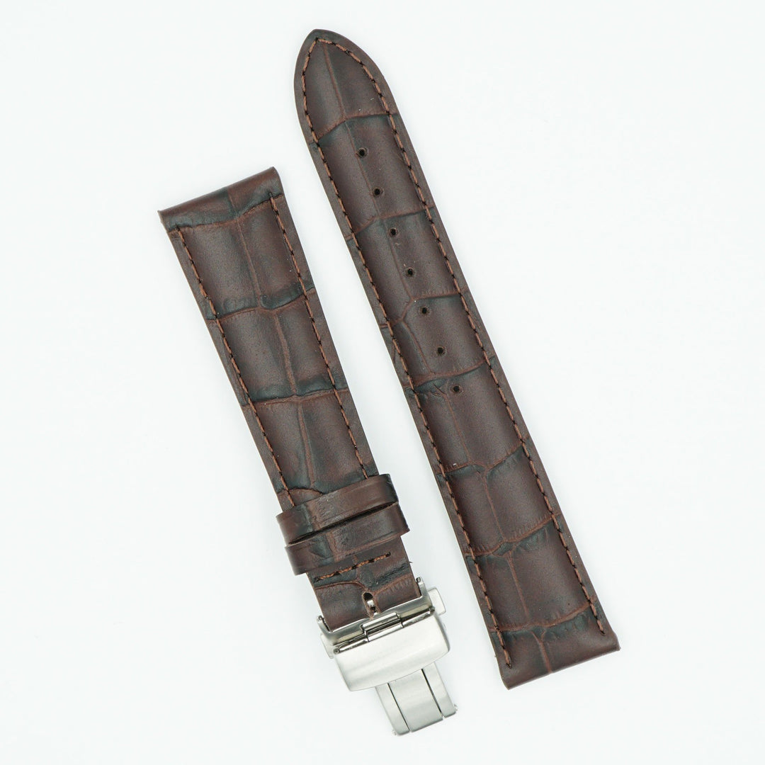 Italian Calfskin Brown Deployant Watch Band image