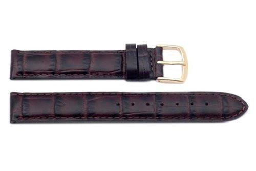 Hadley Roma Alligator Grain Brown Italian Calfskin Long Watch Band