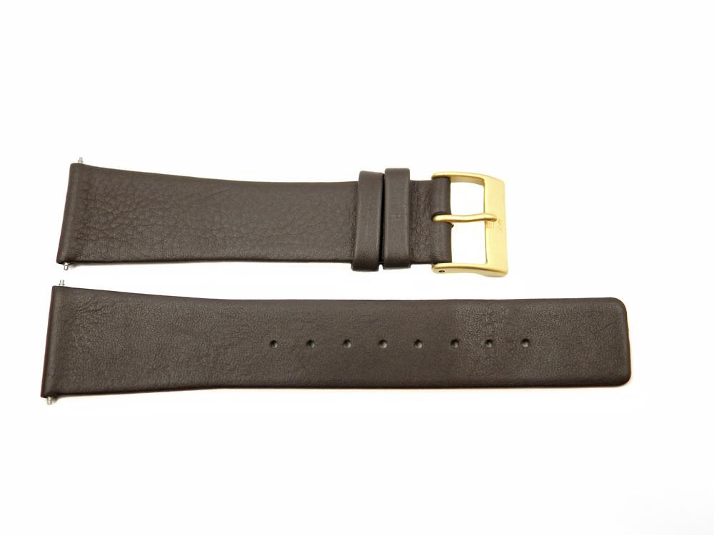 Genuine Skagen 858XLGLD Dark Brown Leather 22mm Watch Strap image