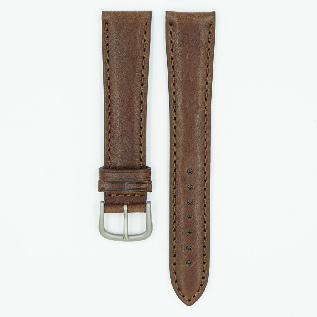 Vegetable Tanned Long Black Leather Watch Band image