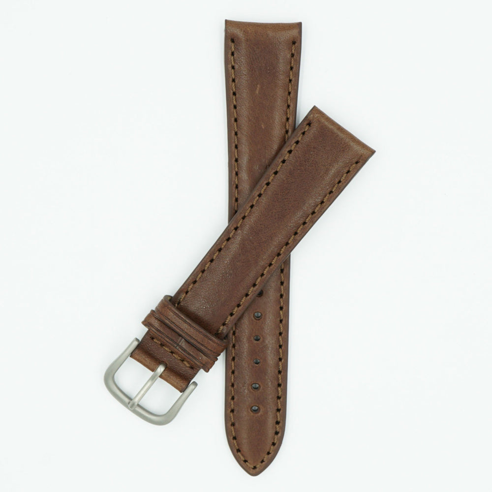 Vegetable Tanned Long Black Leather Watch Band image