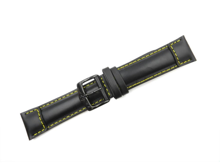 Wenger 21mm Black Watch Strap with Yellow Stitching image