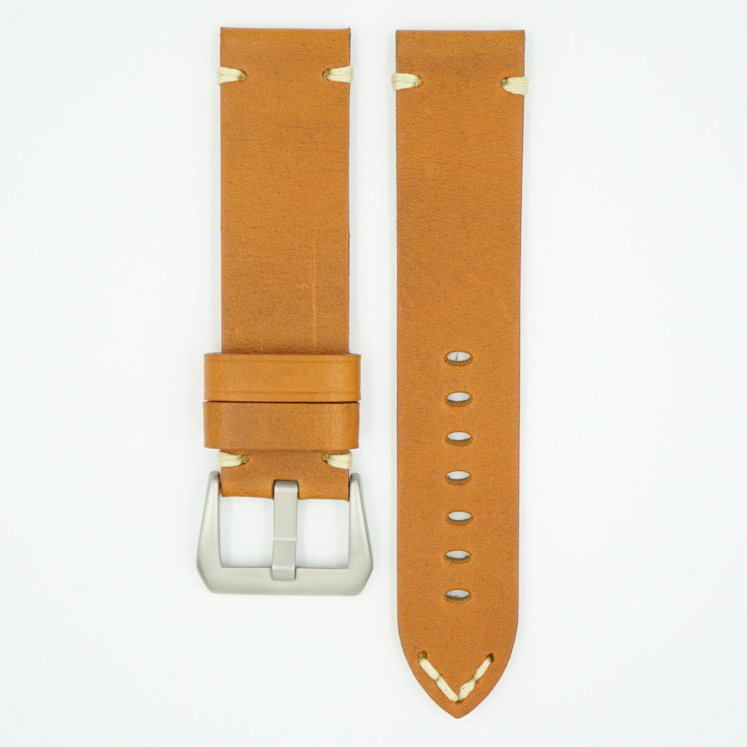 Vintage Heavy Tan Leather Watch Strap image